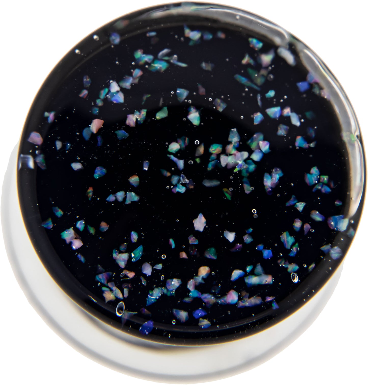 Crushed Opal Borosilicate Glass Double Flare Plugs